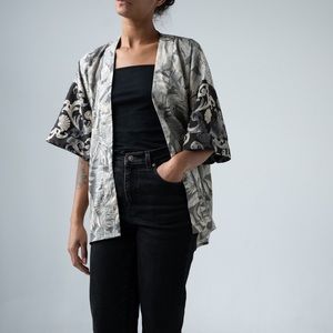 Tropical print open top